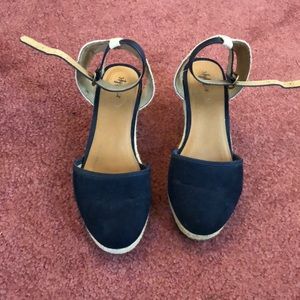 Navy blue espadrilles size 8.5w